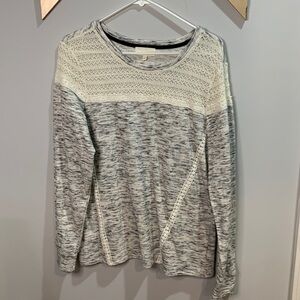 DEPT222 mixed lace sweatshirt size large